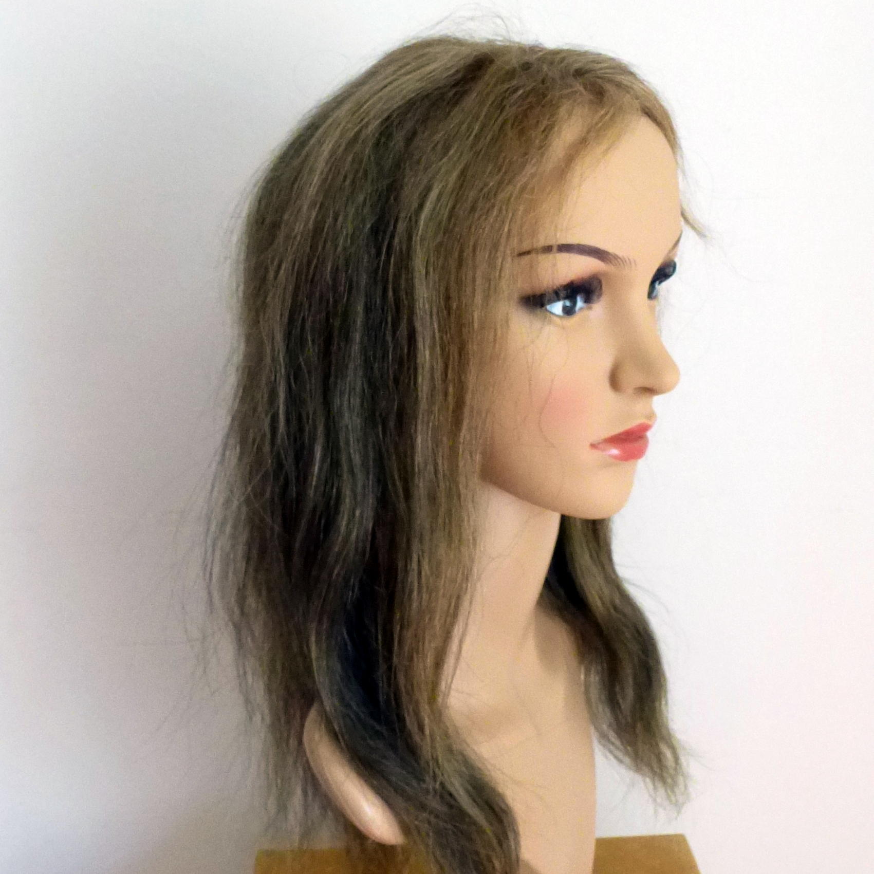 Echthaar Damen grau sehr lang